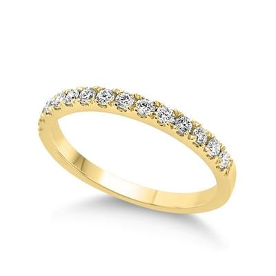 9ct Yellow Gold Lab-Grown Diamond Pavé Wedding Band – 0.33ct
