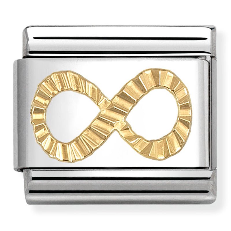 Infinity Sign Gold Pin Gold Infinity Symbol with Etched Detail Link – Romano's Jewellers Stafford